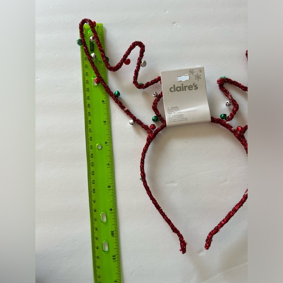 Claire's Red Reindeer Antler Hair Accessories Headband - Picture 6 of 6